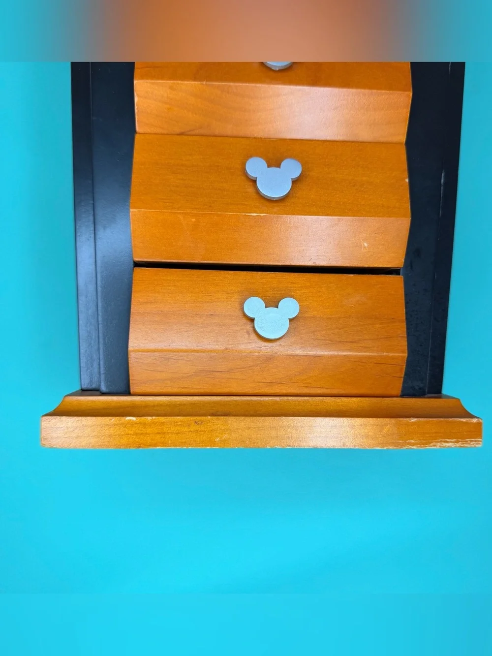 Disney Vintage Mickey Mouse Jewelry Drawers and Clock